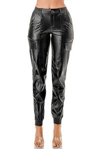 Pleather Cargo Pant